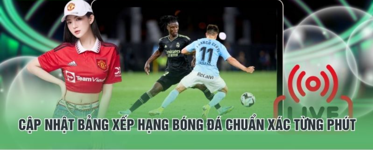 Bảng xếp hạng bóng đá 7M luôn cập nhật thứ hạng mới nhất giúp người xem đánh giá tổng quát phong độ và hành trình chinh phục danh hiệu của mọi câu lạc bộ yêu thích.